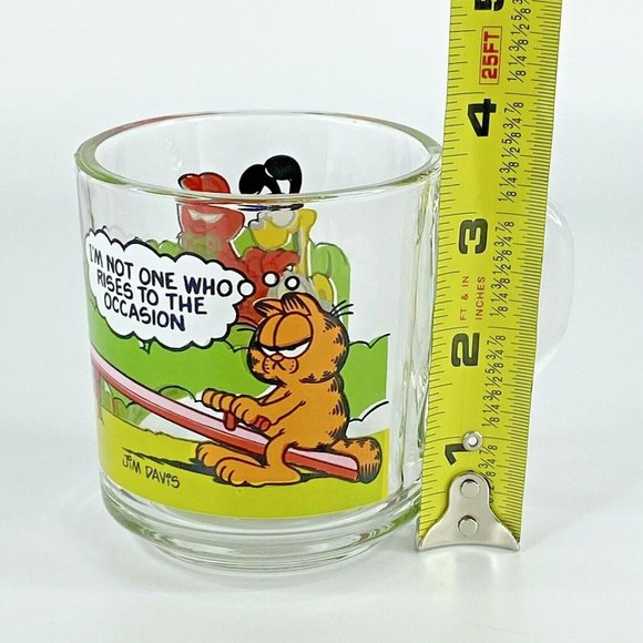 McDonald's Garfield Cat Glass Cup Odie Pooky Nermal Arlene Jim Davis Seesaw - Picture 11 of 16